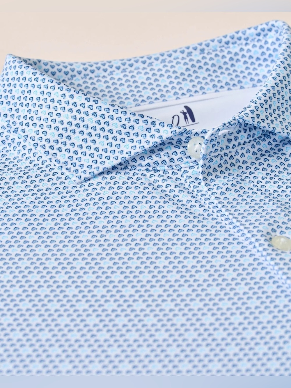 johnnie-O Emillio Performance Jersey Polo Mens Lake Blue Medium NWT
